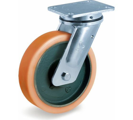 Изображение товара Колесо большегрузное поворотное (150 мм; 700 кг; вулколлан/чугун) Tellure rota 638304