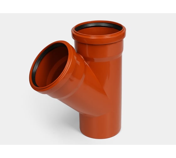 Изображение товара Канализационный тройник КОНТУР РР D110x110/45 ОРАНЖ 078501110300