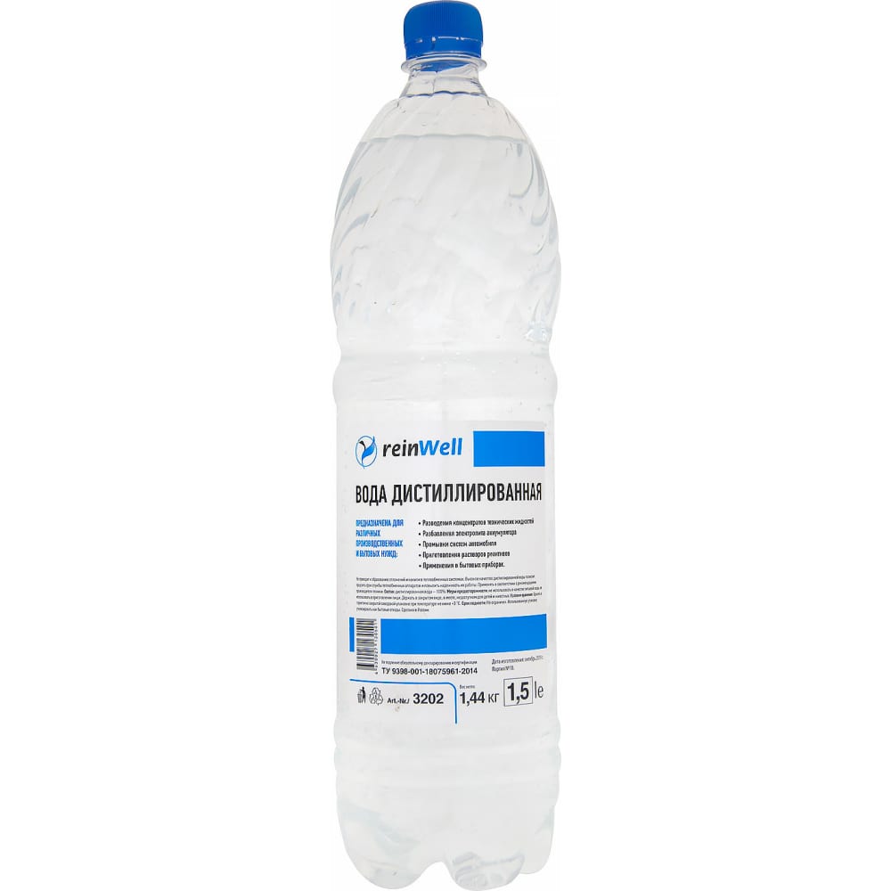 Вода дистиллированная Reinwell дистиллированная вода для утюгов мягкая вода 4 литра