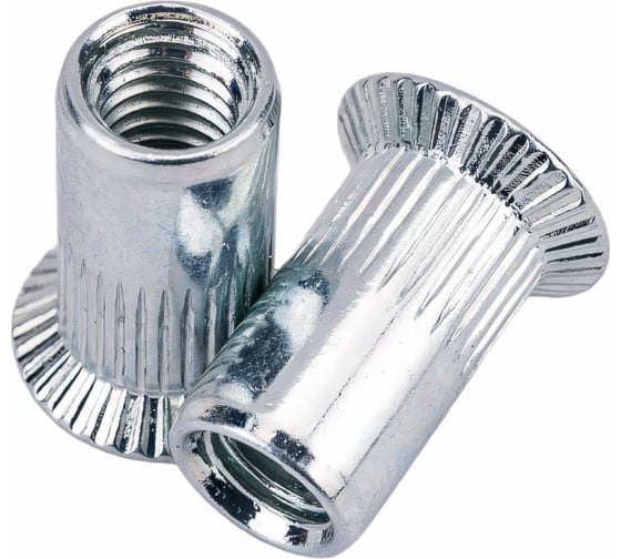 Изображение товара Резьбовая заклепка Daxmer с насечками М5 потайной борт, оцинк.сталь 1000 шт 00000393279