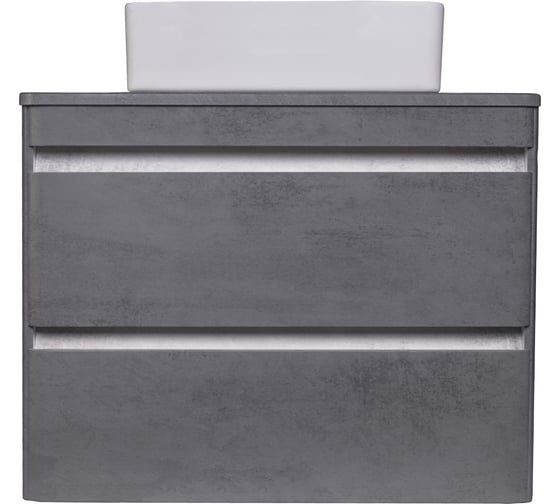 Изображение товара Подвесная тумба Style Line "Атлантика 80", Люкс бетон темный, (2 ящ.), со столешницей МДФ, PLUS СС-00002283