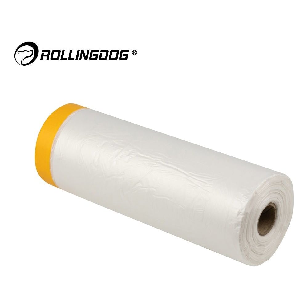 Изображение товара Защитная пленка с малярной лентой Rollingdog 1.5х30 м прозрачная