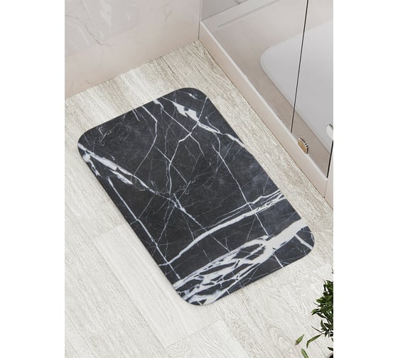 Изображение товара Коврик для ванной JOYARTY "штрихи на мраморе" противоскользящий, 52x77 см bath_37021