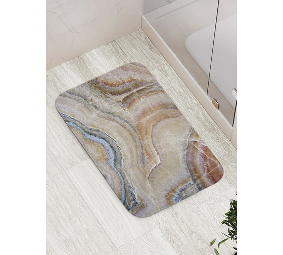 Изображение товара Коврик для ванной JOYARTY "камень оникс" противоскользящий, 52x77 см bath_37022
