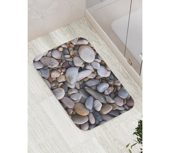 Изображение товара Коврик для ванной JOYARTY "морская галька" противоскользящий, 52x77 см bath_91599