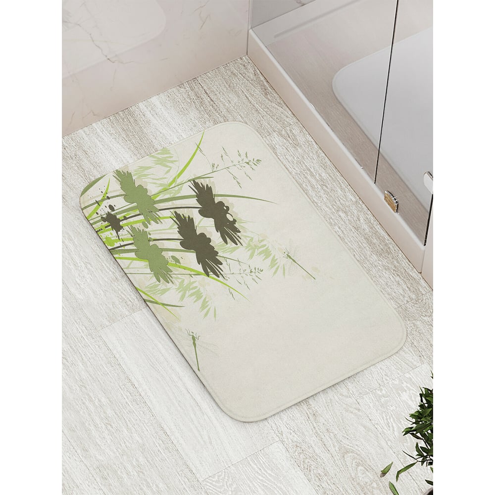 Изображение товара Коврик для ванной JOYARTY Полевые стрекозы противоскользящий 52x77 см