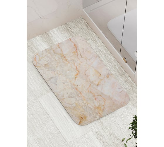 Изображение товара Коврик для ванной JOYARTY "мраморный оникс" противоскользящий, 52x77 см bath_41135