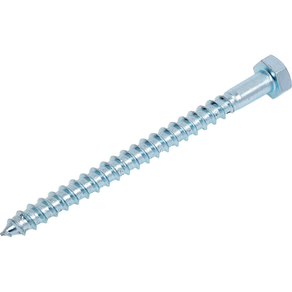Изображение товара Шуруп для крепления деревянных лаг и реек BEFAST DIN 571 8x100 мм, белый цинк, фасовка 5 шт.