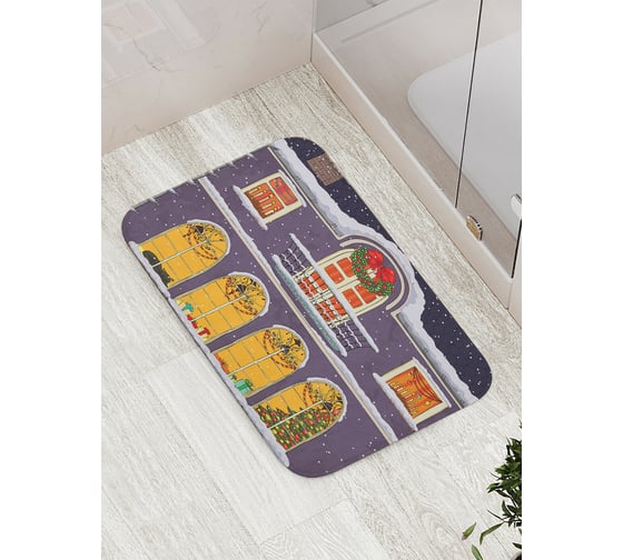 Изображение товара Коврик для ванной JOYARTY "праздник в доме" противоскользящий, 52x77 см bath_419807