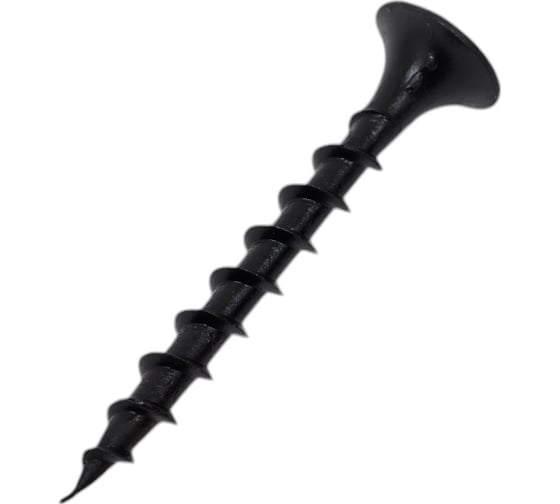 Изображение товара Саморез по дереву для гкл КВАДРА черный, PH2, редкая резьба, 3.5x32 кop. 100 шт. 350324020100