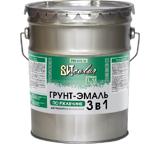 Изображение товара Грунт-эмаль по ржавчине 3в1 Царицынские краски белая 5 кг 20494