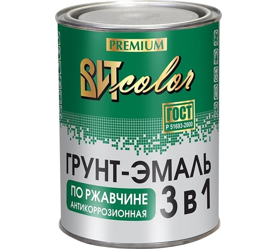 Изображение товара Грунт-эмаль по ржавчине 3в1 Царицынские краски серая 0,8 кг 16058
