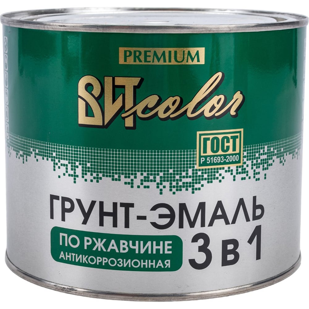 Изображение товара Грунт-эмаль по ржавчине 3в1 Царицынские краски черная 1,8 кг