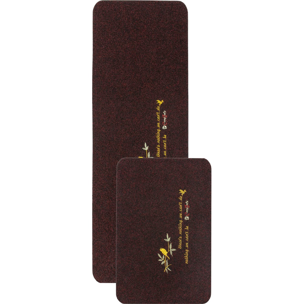 Изображение товара Коврик на кухню ComeForte велюр bird 40x60 или 40x120 см темно-коричневый KM-015