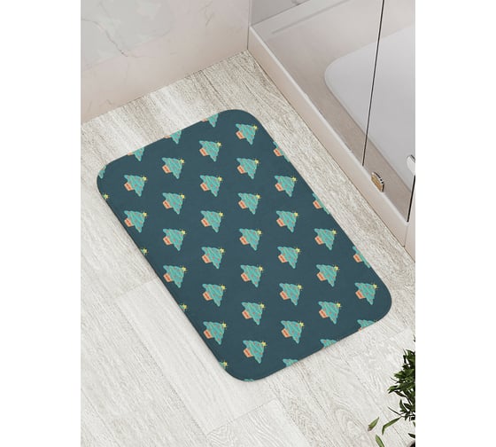 Изображение товара Коврик для ванной JOYARTY "поле из елок" противоскользящий, 52x77 см bath_419834