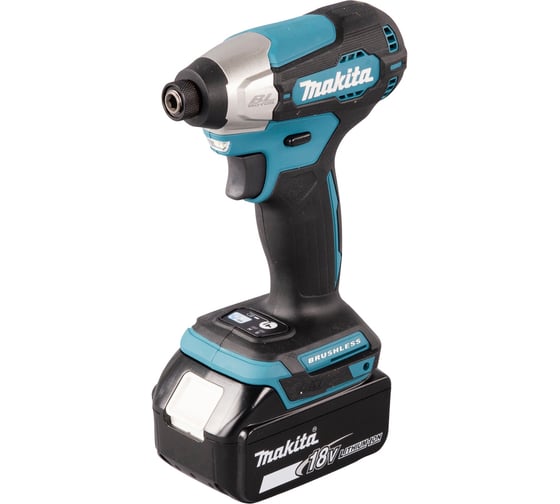 Изображение товара Аккумуляторный ударный шуруповерт Makita 18В, BL, XPT, Li-ion, 140 Нм, 2 скорости DTD157RTJ