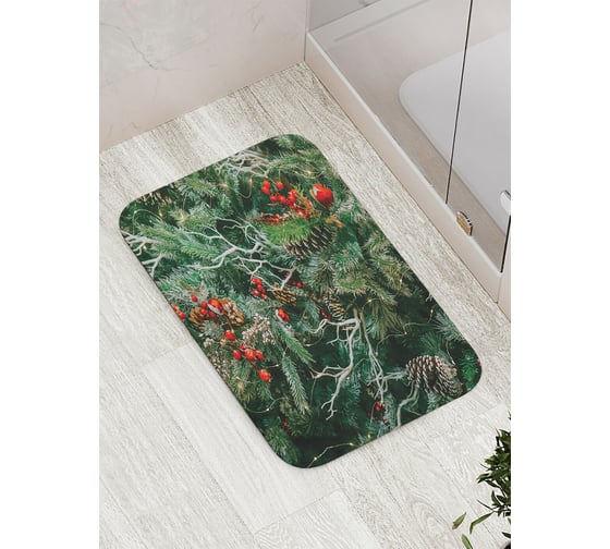 Изображение товара Коврик для ванной JOYARTY "лесное настроение" противоскользящий, 52x77 см bath_419840