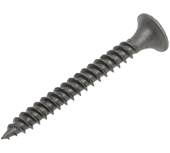 Изображение товара Саморез по металлу для гкл КВАДРА черный, 3.5x35, PH2, частая резьба, кop. 100 шт. 350352000100