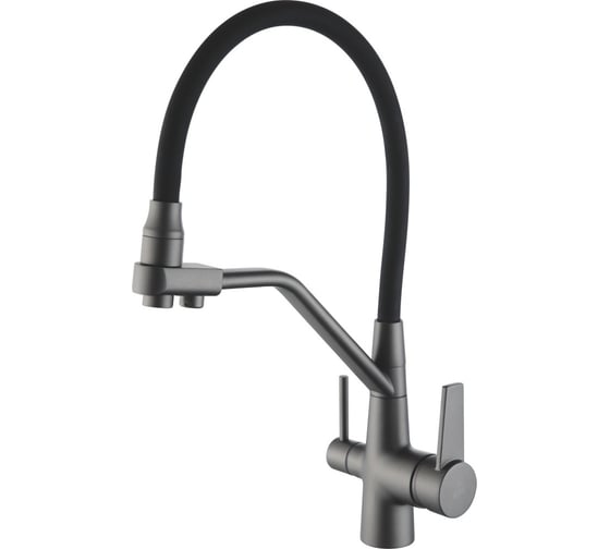 Изображение товара Смеситель для кухни ROSE с подключением к фильтру питьевой воды, темно-серый R558Y