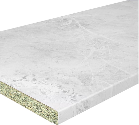 Изображение товара Влагостойкая столешница Союз 056АМ 3050x600x1R38 мм, мрамор лацио белый С056АМ