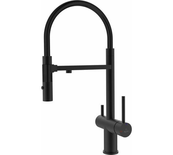 Изображение товара Смеситель для кухни ROSE с подключением к фильтру питьевой воды, черный R958H
