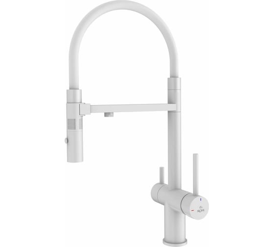 Изображение товара Смеситель для кухни ROSE с подключением к фильтру питьевой воды, белый R958C