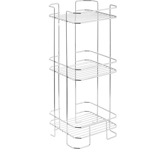 Изображение товара Прямоугольная полка ЧМЗ Нюанс 25x24.5x59 см, хром 512-003-01
