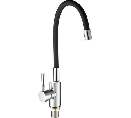 Изображение товара Смеситель для кухни FASHUN гайка, черный излив 55 см, ф40 A4053+B04