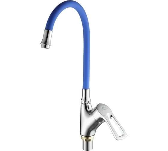 Изображение товара Смеситель для кухни FASHUN гайка, синий излив 55 см, ф40, A4466+A7253