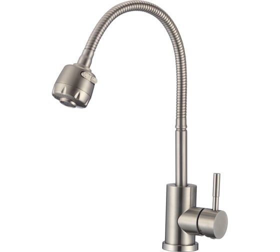Изображение товара Смеситель для кухни с гибким изливом OLIVE'S balear нержавеющая сталь 13435-4BL