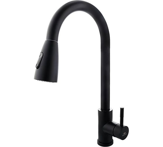 Изображение товара Смеситель для кухни FASHUN с вытяжной лейкой, нержавеющая сталь 304, ф35, черный A56109-7