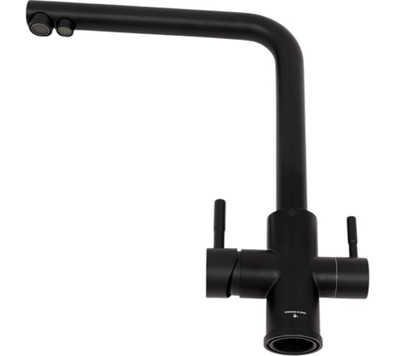 Изображение товара Смеситель для кухни OLIVE'S ЧЕРНЫЙ с возм. подключения фильтра BALEAR, 13450BLB