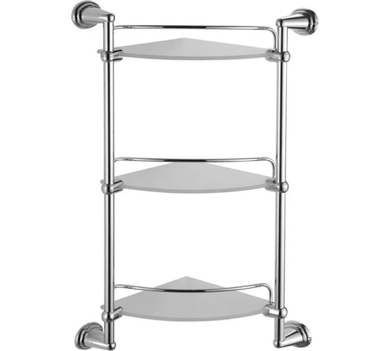 Изображение товара Полка стеклянная 3-ярусная угловая FASHUN 250/250 мм арт. A1507-3