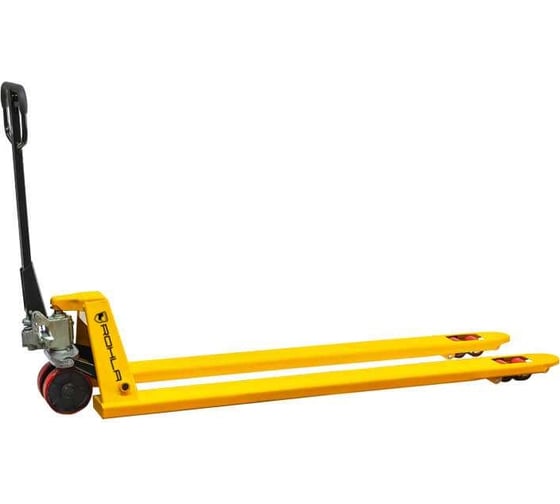 Изображение товара Гидравлическая тележка RohlaRhino длинновильная с полиуретановыми колесами, длина вил 2000 мм, грузоподъемность 2,5 т RRSD2025L