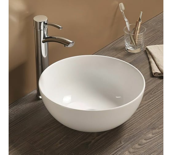 Изображение товара Керамическая накладная раковина Art&Max белая, 358x358x155 мм AM-107