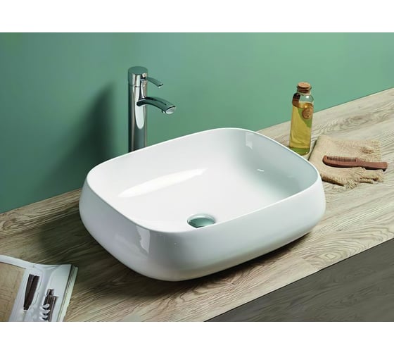 Изображение товара Керамическая накладная раковина Art&Max белая, 560x420x145 мм AM-78102