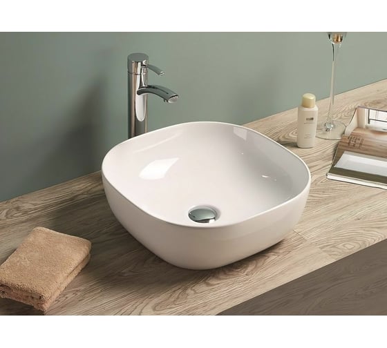 Изображение товара Керамическая накладная раковина Art&Max белая, 415x415x145 мм AM-78106