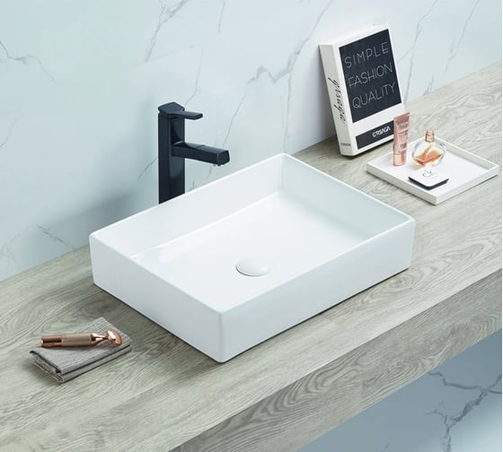 Изображение товара Керамическая накладная раковина Art&Max белая, 500x370x110 мм AM-78570B-50