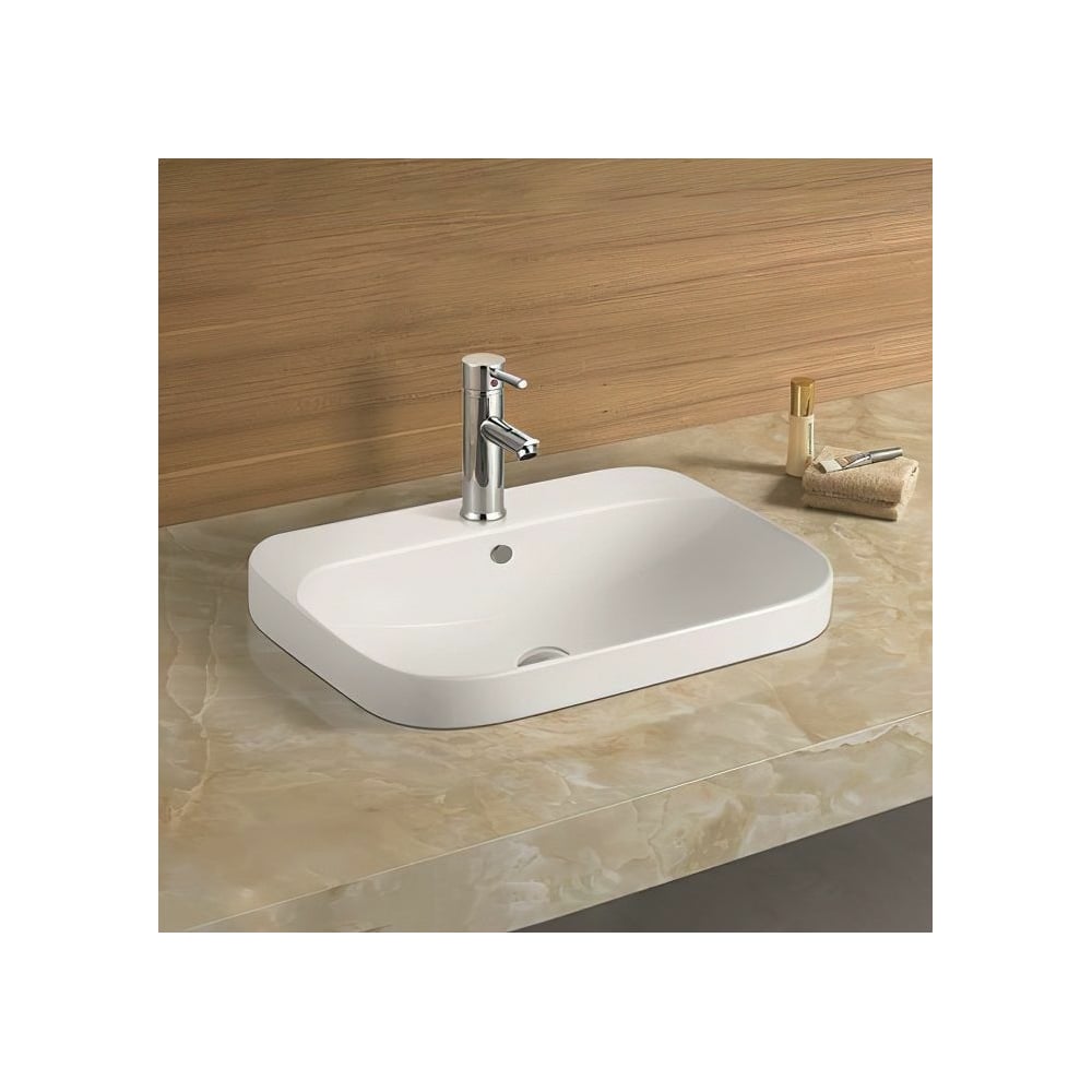 Изображение товара Керамическая раковина Art&Max белая 600x450 мм AM-7976 для ванной комнаты