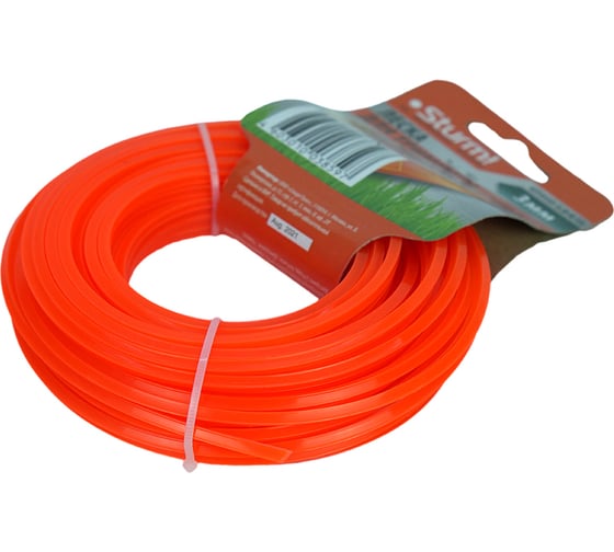 Изображение товара Леска для триммера 3 мм, 15 м, квадрат, красный Sturm GT3535-3.0-4-15