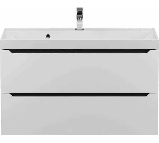 Изображение товара Тумба под раковину для ванной комнаты uperwood Tanos подвесная_80 см, белая/графит 2930205142