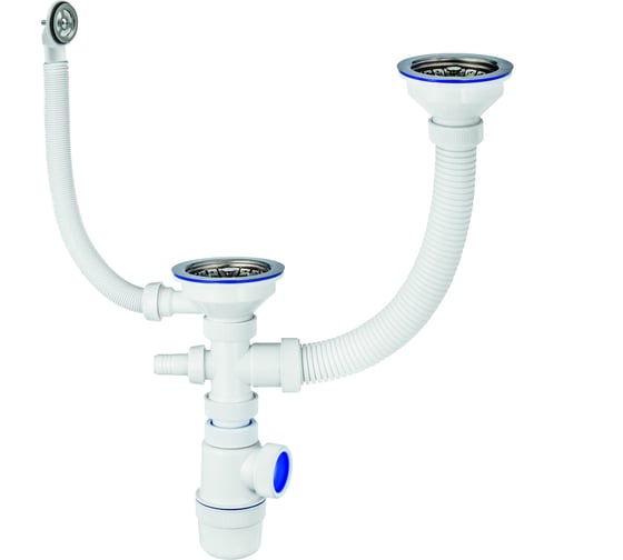 Изображение товара Сифон VIRPLAST "Элит" 3 1.2x40 мм для двойной разноуровневой мойки с нержавеющим 30986178