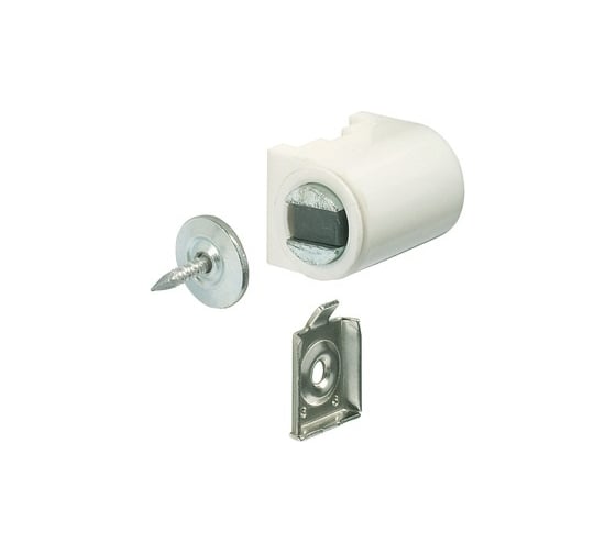 Изображение товара Белая магнитная защелка Hafele 3-4 кг, с ответной деталью 246.13.720