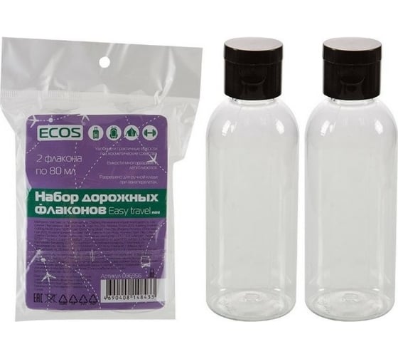 Изображение товара Набор дорожных флаконов Ecos Easy travel mini 006956