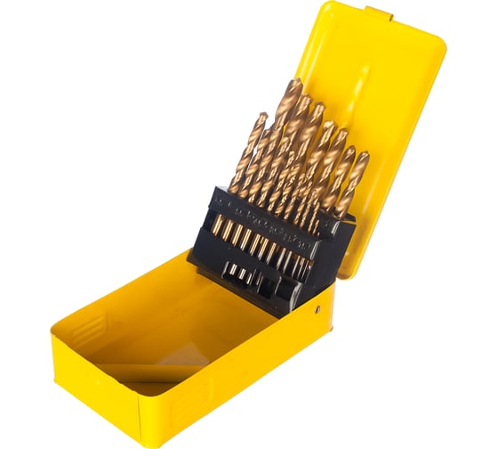 Изображение товара Набор сверл по металлу 19 шт. (1-10 мм через 0,5 мм) Энкор 21220