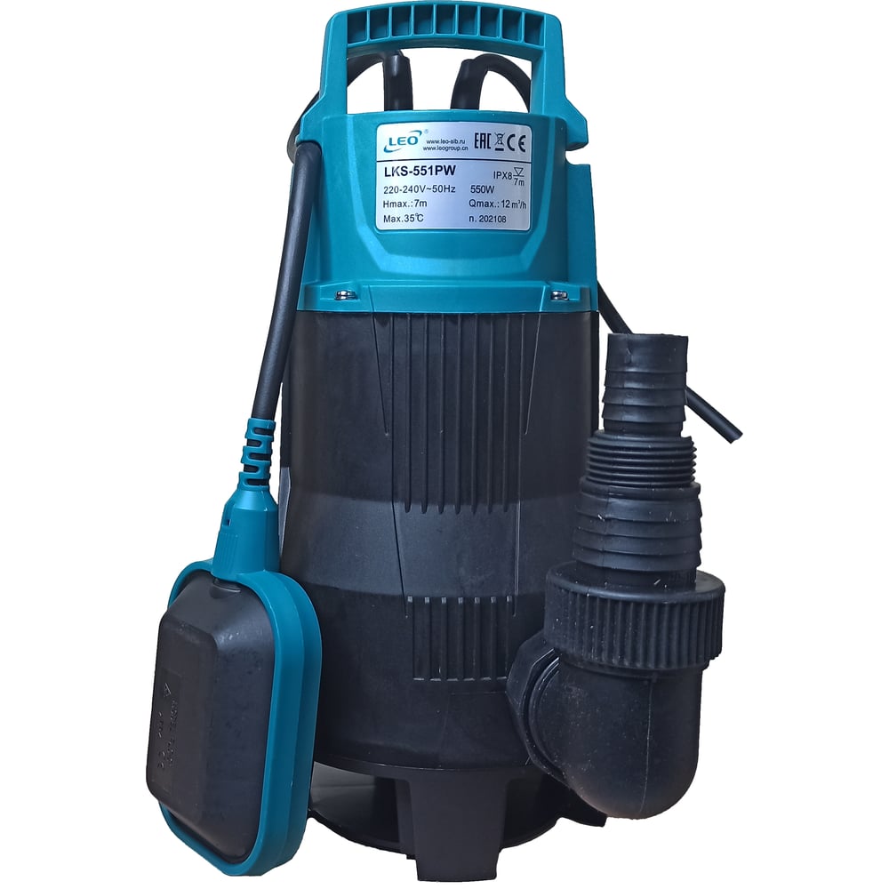 Изображение товара Дренажный насос LEO LKS 551 PWH 1198 погружной для грязной воды мощностью 550 Вт