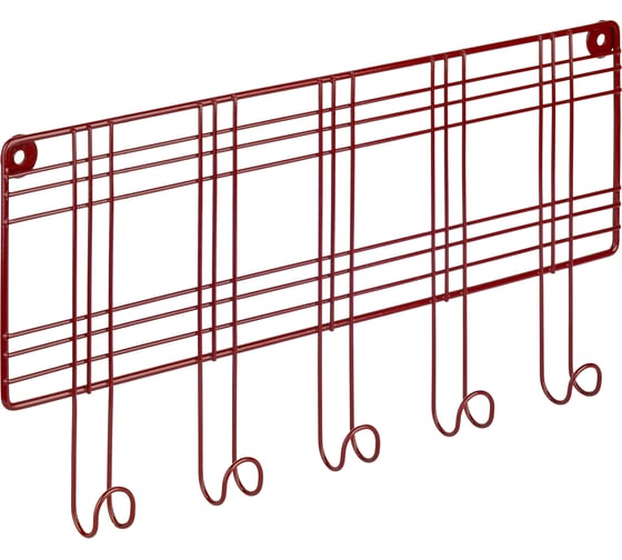 Изображение товара Планка с 5 крючками Moroshka Tartan 37x2.5x18 см, зеленая 920-013-04