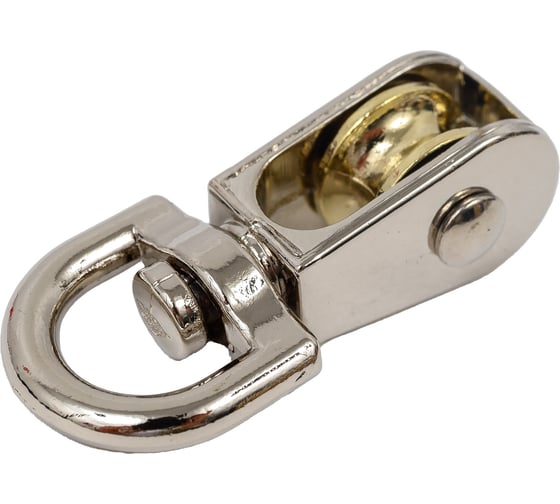 Изображение товара Одинарный блок Bohrer металл никель, 1/2" 15 мм, под трос 5 мм, 1 шт. BOM-1/2