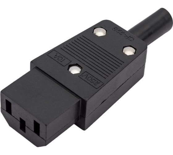Изображение товара Сетевое гнездо Pro Legend 3 PIN пластик на кабель 250V 10A, PL2299