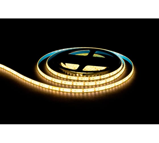 Изображение товара Светодиодная лента OGM 12В, 9,6Вт/м, smd2835, 120д/м, ip65, 7лм/чип, подложка 8мм, 5м, 3000к. / LSE-259